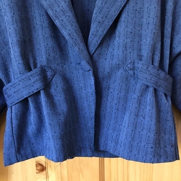 VINTAGE Ann Chabrol dolman sleeve belted textured blazer size 9 - Picture 4 of 10